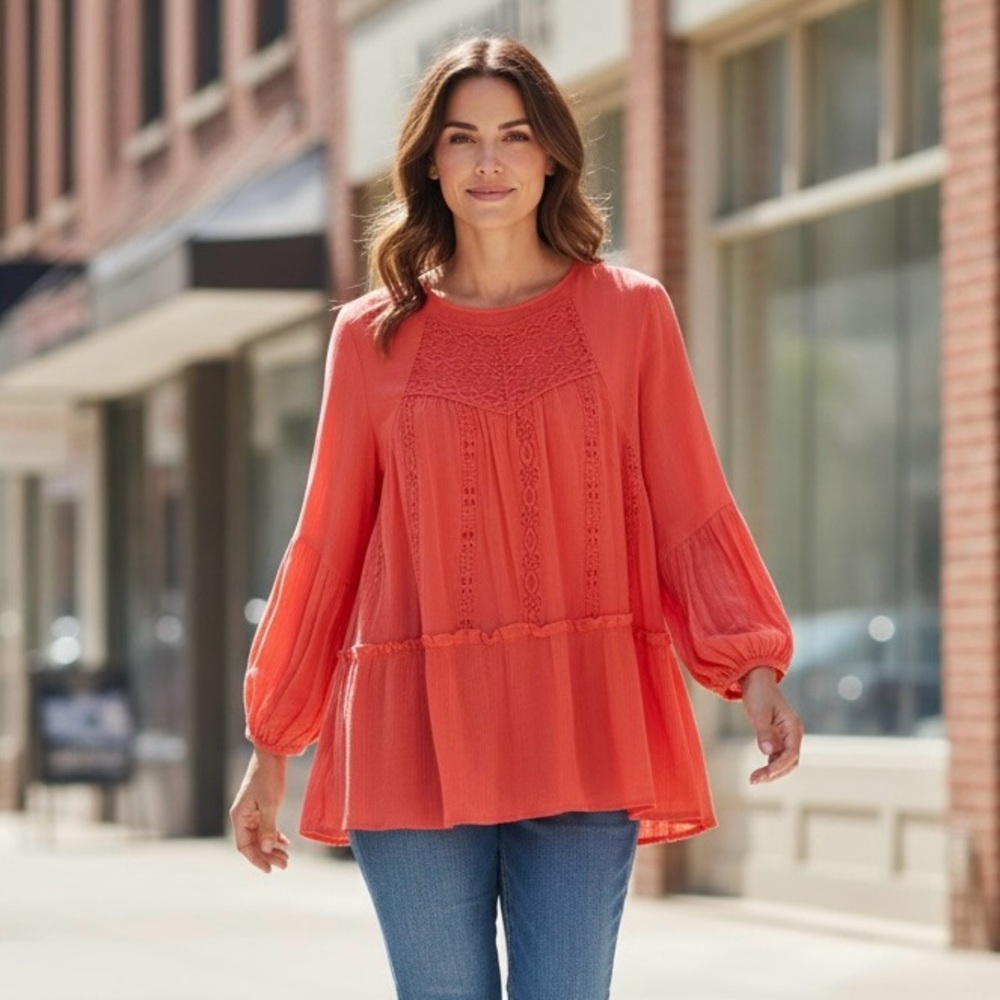 Adiva Cut Out Tunic Top NWT